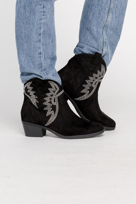 RONAN Rhinestone Western Booties king-general-store-5710.myshopify.com