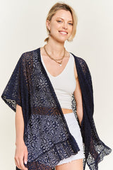 Lace Oversize Ruffle Kimono