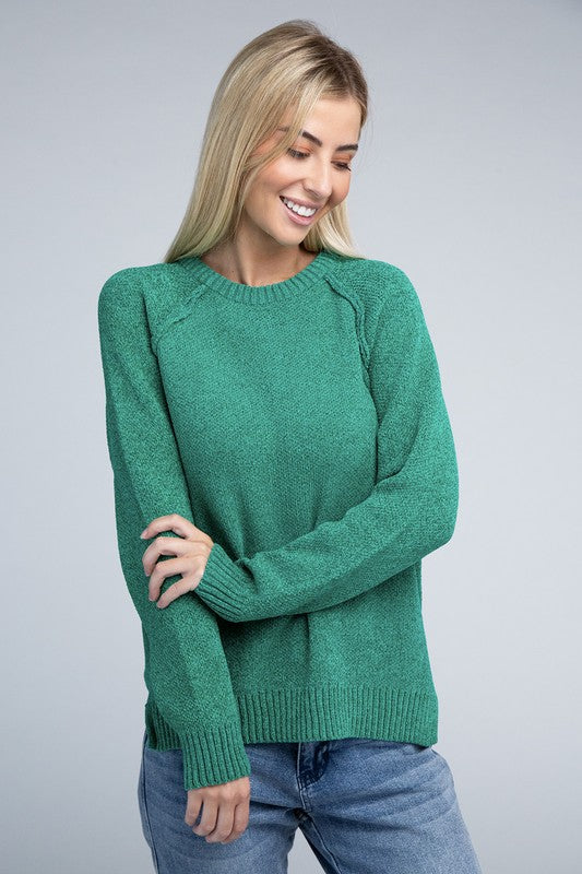 Raglan Chenille Sweater king-general-store-5710.myshopify.com