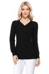 Women's Long Sleeve V-Neck Pulll Over Sweater Top king-general-store-5710.myshopify.com