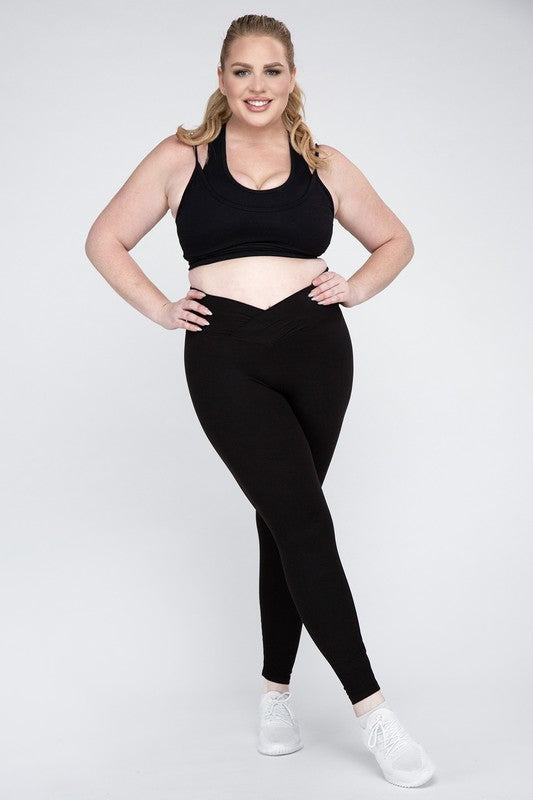 Plus Size V-Waist Full Length Leggings king-general-store-5710.myshopify.com