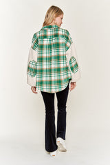 Multi Plaid Fuzzy Sleeve Jacket king-general-store-5710.myshopify.com