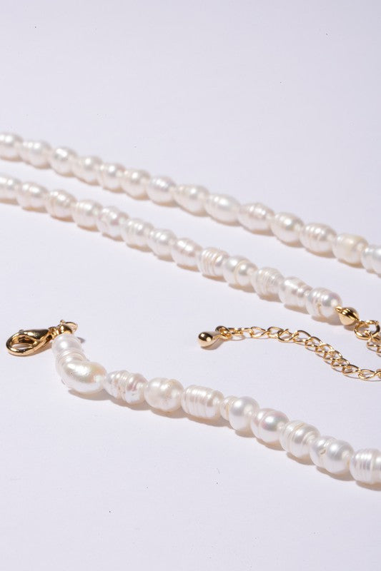 Small-Sized Natural Pearl Bracelet and Necklace Set king-general-store-5710.myshopify.com