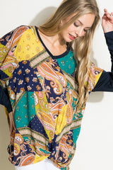 PAISLEY MIXED BOXY TOP