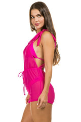 Two-Piece Bikini swimsuit with Jumpsuit Cover Up king-general-store-5710.myshopify.com