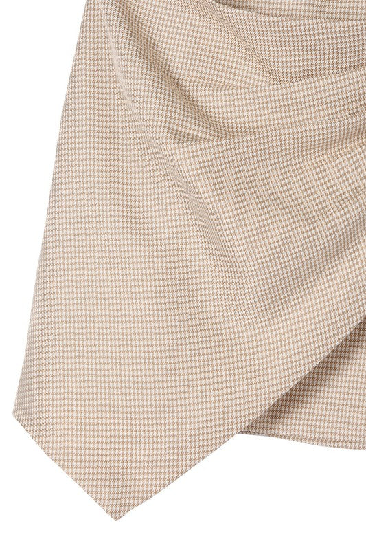 Houndstooth Shirred Wrap Skirt king-general-store-5710.myshopify.com