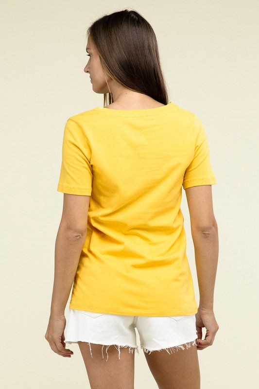 Cotton V-Neck Short Sleeve T-Shirts