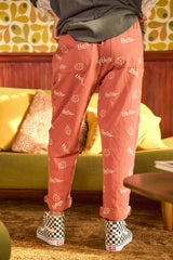 Smiley Face Pattern Baggy Casual Pants king-general-store-5710.myshopify.com