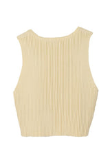 Yellow Sleeveless Crop Tank Top king-general-store-5710.myshopify.com