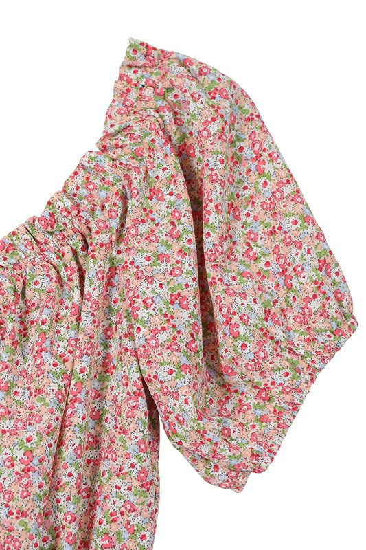 Pink Floral Off Shoulder Top king-general-store-5710.myshopify.com