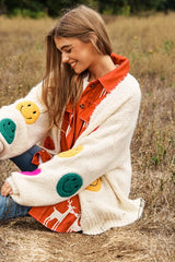 The Fuzzy Smile Long Bell Sleeve Knit Cardigan king-general-store-5710.myshopify.com