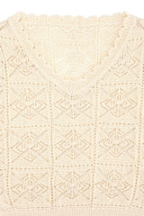 Ivory Crochet Knit Top king-general-store-5710.myshopify.com