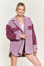 Plus Colorblock Sherpa Jacket king-general-store-5710.myshopify.com