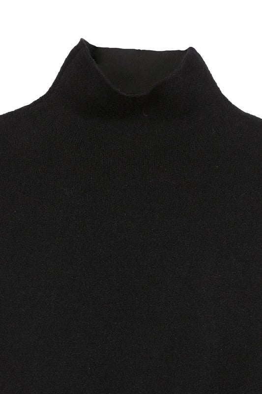 Mock Neck Lace-Up Open Back Top king-general-store-5710.myshopify.com