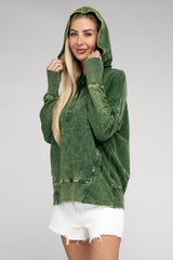 French Terry Acid Wash Kangaroo Pocket Hoodie king-general-store-5710.myshopify.com