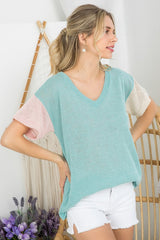 Plus Low Gauge Colorblock Top