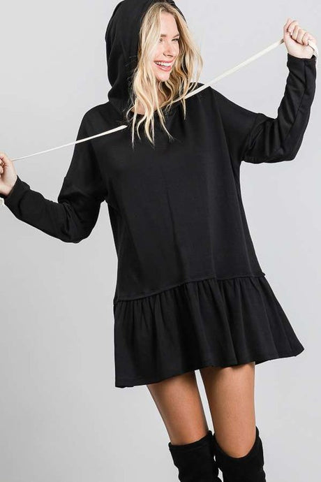 Girly Peplum Hoodie Tunic Top king-general-store-5710.myshopify.com