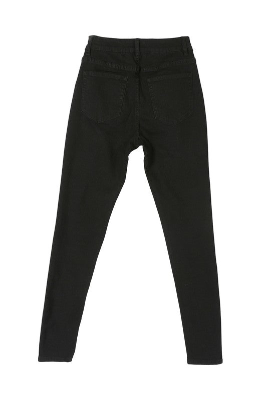 Black Denim Stretch Skinny Jeans king-general-store-5710.myshopify.com