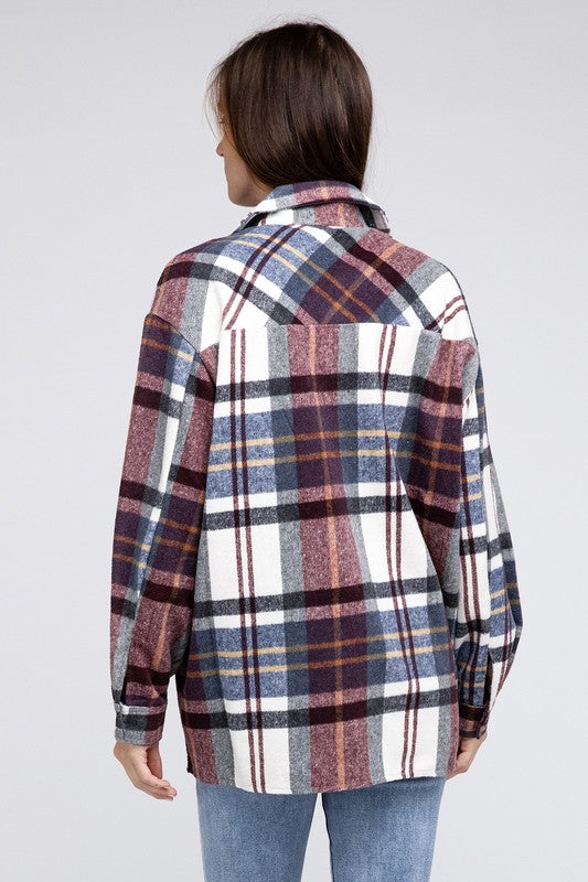 Textured Shirts With Big Checkered Point king-general-store-5710.myshopify.com