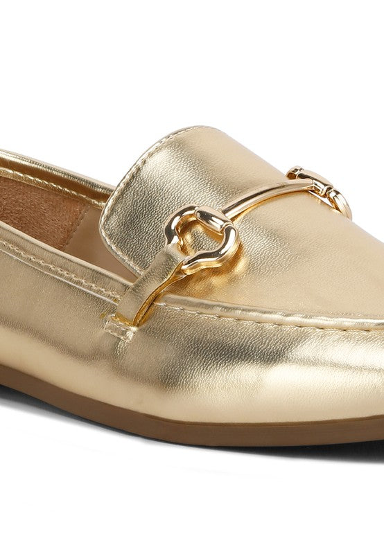 Metallic Faux Leather Ichiro Loafer