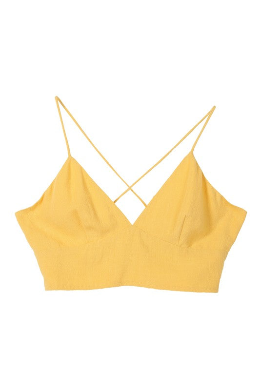 Yellow Crop Tank Top king-general-store-5710.myshopify.com