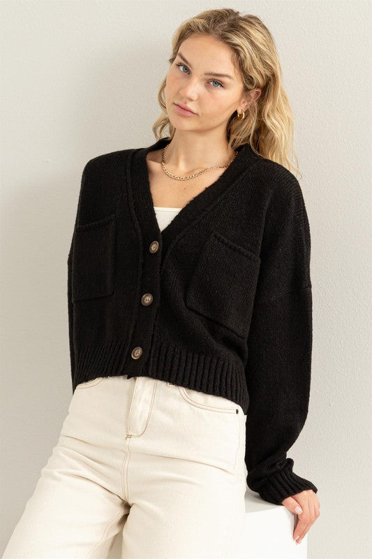 Cute Mood Crop Shoulder Cropped Cardigan Sweater king-general-store-5710.myshopify.com