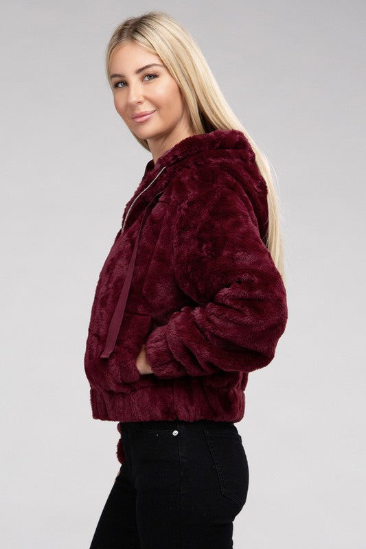 Fluffy Zip-Up Teddy Hoodie king-general-store-5710.myshopify.com