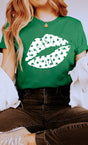 Shamrock Print Kiss St Patricks Graphic Tee king-general-store-5710.myshopify.com