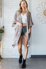 Natural Geo Print Mid Sleeve Kimono king-general-store-5710.myshopify.com