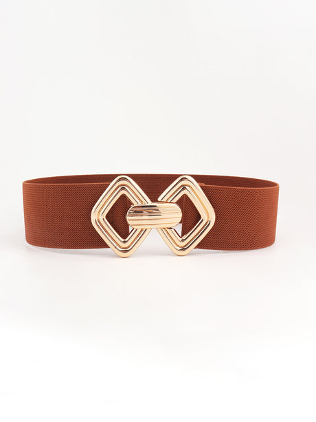 Geometric Buckle Elastic Wide Belt king-general-store-5710.myshopify.com