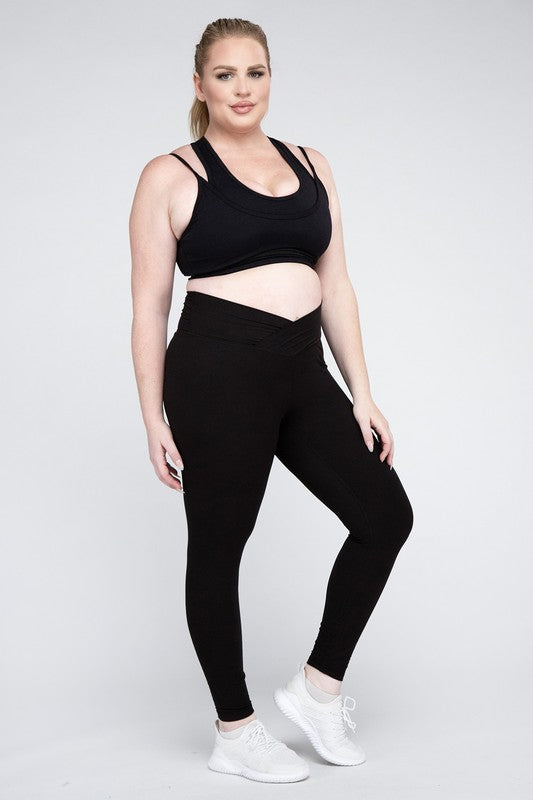 Plus Size V-Waist Full Length Leggings king-general-store-5710.myshopify.com