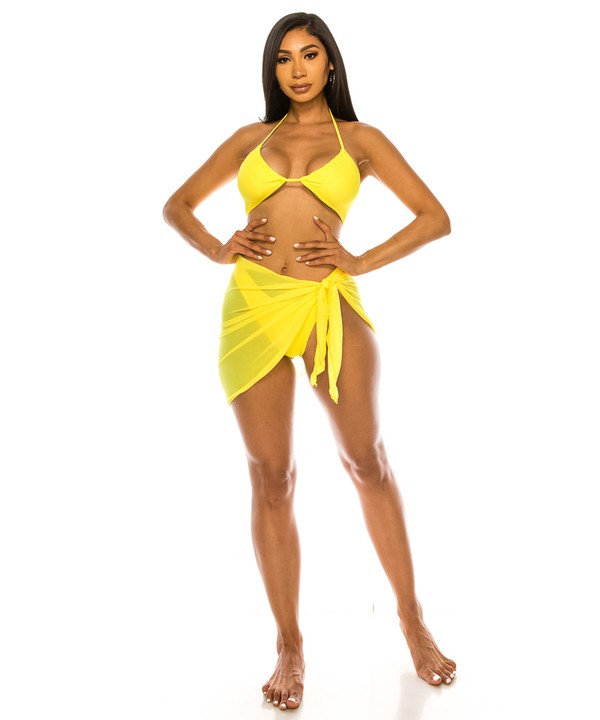 Three Piece Bikini Set with Cover Up king-general-store-5710.myshopify.com