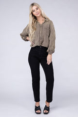 Washed Double Gauze Button Down Shirt king-general-store-5710.myshopify.com