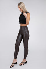 High Rise Fitted Faux Leather Leggings king-general-store-5710.myshopify.com