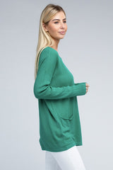 Viscose Front Pockets Sweater king-general-store-5710.myshopify.com