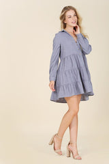 Corduroy Tiered Mini Dress king-general-store-5710.myshopify.com