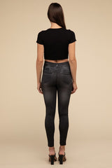 Ankle Length Denim Fitted Leggings