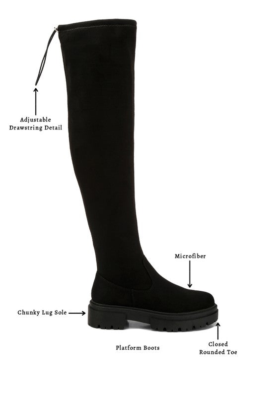 Babette Drawstring Detail Knee High Boots king-general-store-5710.myshopify.com