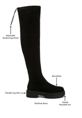 Babette Drawstring Detail Knee High Boots king-general-store-5710.myshopify.com