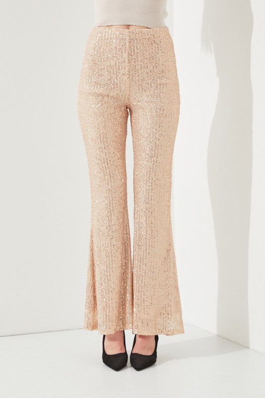 High Waist Flare Leg Sequin Pants king-general-store-5710.myshopify.com