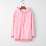 Quarter-Zip Drawstring Teddy Hoodie king-general-store-5710.myshopify.com