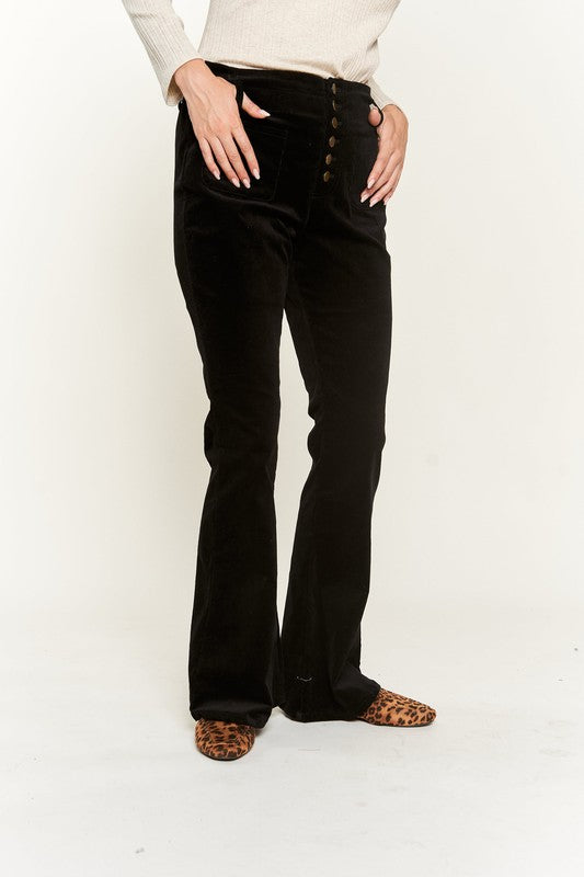 High Waist Corduroy Flare Pants king-general-store-5710.myshopify.com