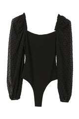 Long Sleeve Shirring Sleeve Bodysuit king-general-store-5710.myshopify.com