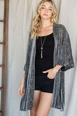 Metallic Animal Print Kimono king-general-store-5710.myshopify.com