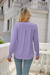 V-Neck Long Sleeve Top