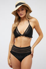 Solid Bikini Set With Pompom king-general-store-5710.myshopify.com