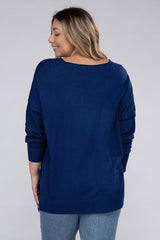 Plus Garment Dyed Front Seam Sweater king-general-store-5710.myshopify.com