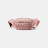 Zenana Quilted Multi Pocket Waist Belt Bag