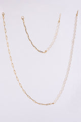 Natural Pearl Chain Bracelet and Necklace Set - Gold king-general-store-5710.myshopify.com