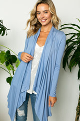 SOLID JERSEY CASCADE CARDIGAN